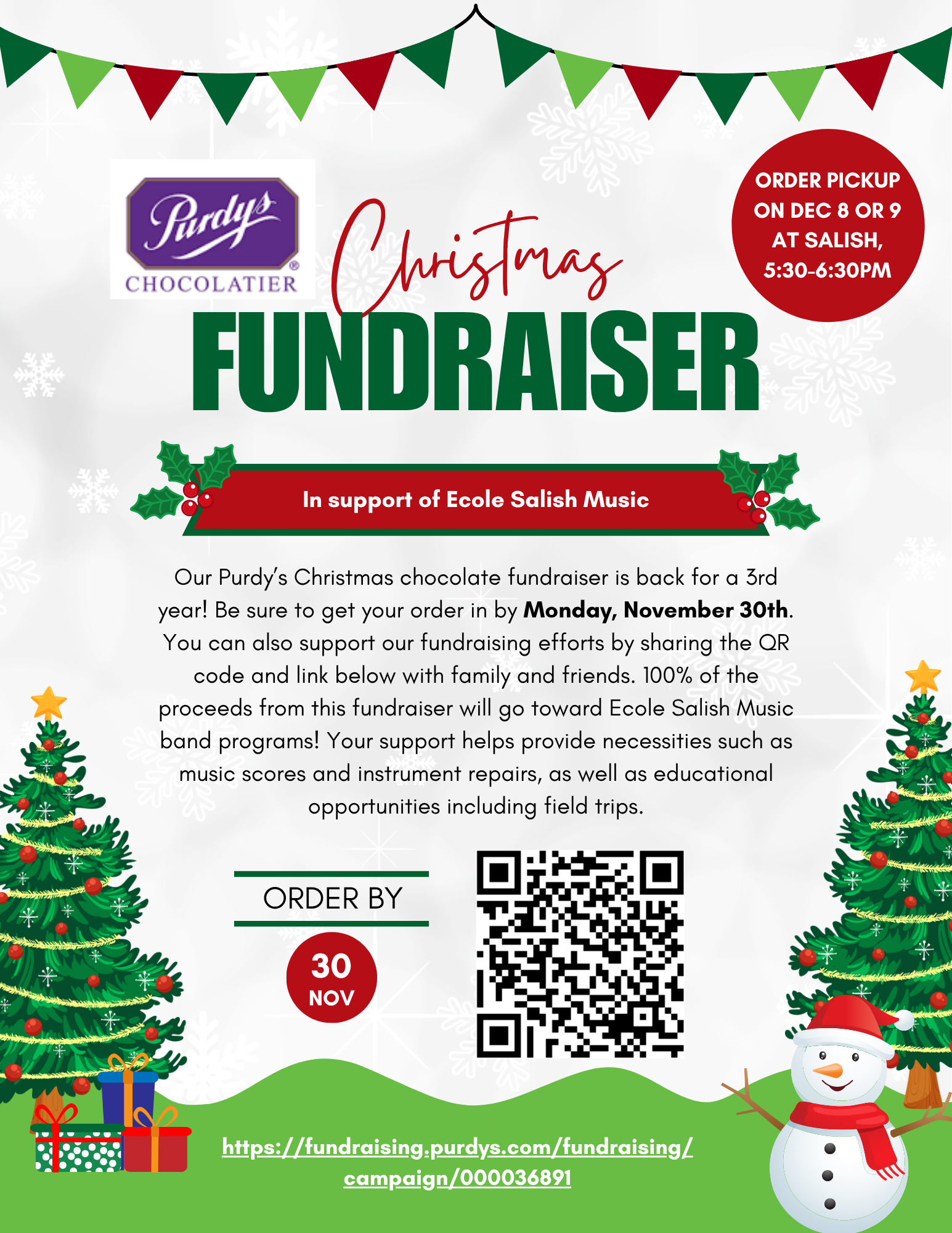 Purdys Christmas Fundraiser (8.5 x 11 in)